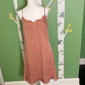 Banana Republic slip dress  Lace Trim Chemise in Terracotta